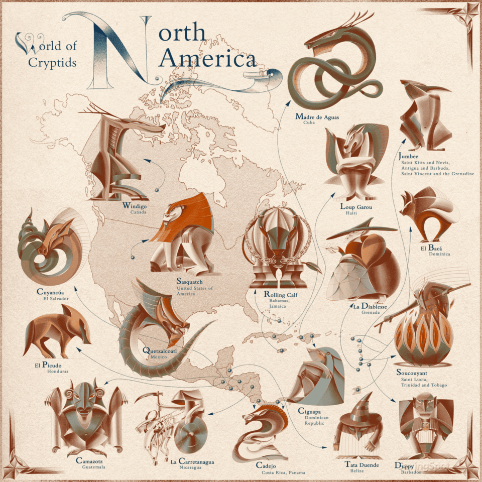 Criaturas mitológicas más famosas de Norteamérica
