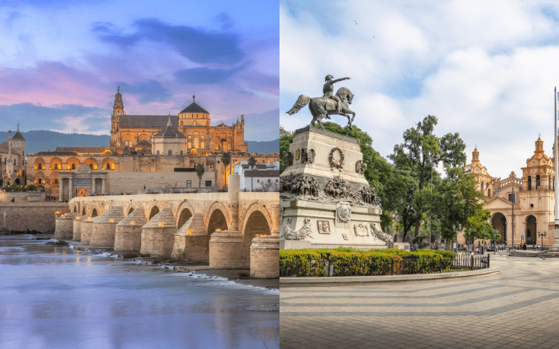 ciudades con el mismo nombre: Córdoba (España) y Córdoba (Argentina)