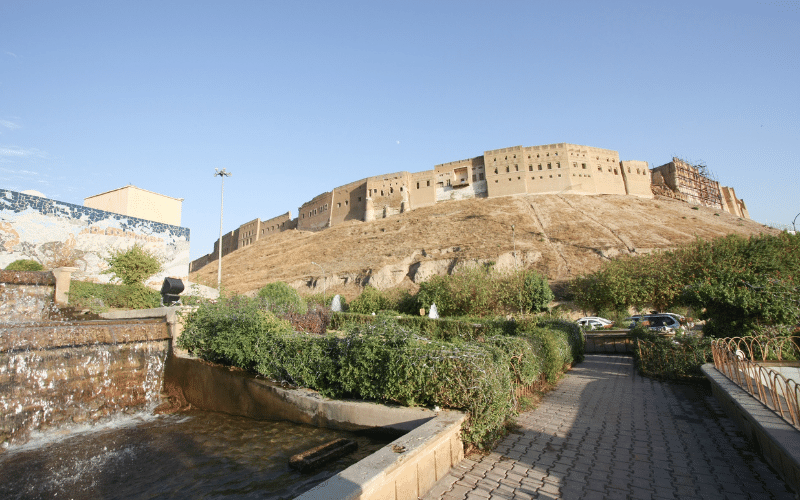 Ciudadela de Erbil desde el exterior