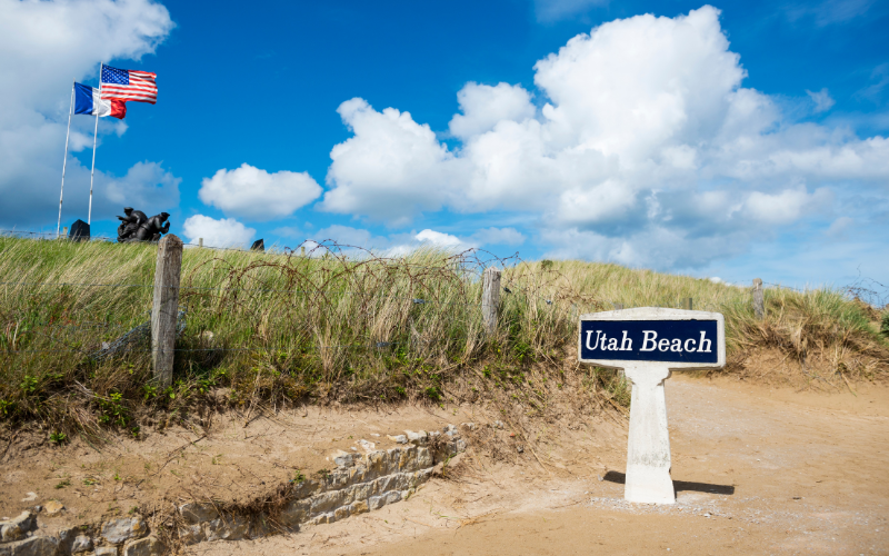 Playa de Utah, una de las playas de los desembarcos aliados en Normandía durante la II Guerra Mundial